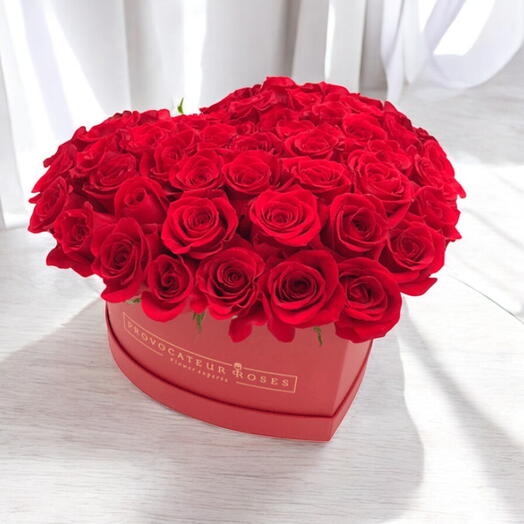 Big Heart Box rosas roja 50