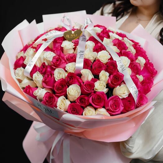 Ароматный букет из 101 розы