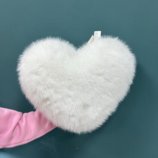 Игрушка сердце белое