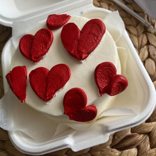 Bento cake with heart