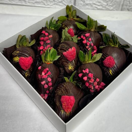 Клубника в шоколаде 🍓в горящей коробке 🔥💝