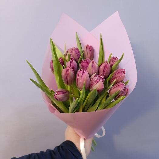 Букет пионовидных тюльпанов 15 шт