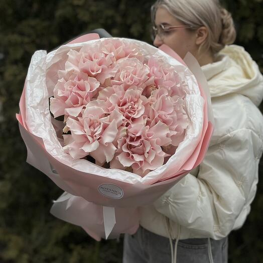 9 французких роз Пинк Мондиал