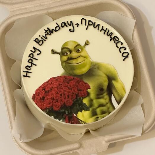 Бенто торт Happy birthday принцесса со Шреком