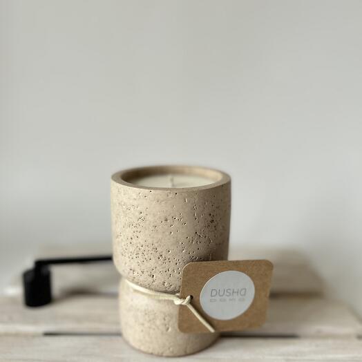 Арома свеча, натуральный воск, Акриловый камень