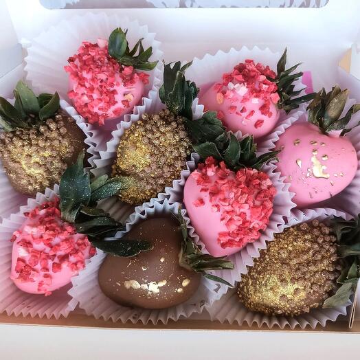 Клубника 🍓 в шоколаде 9 штук, для мамы, жене, девушке, подруги