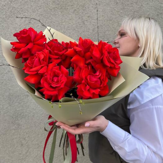 Любовь | Красные французские розы 7