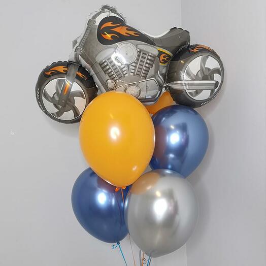 Набор шаров с мотоциклом