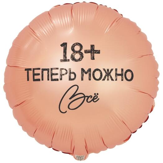 Воздушный шар "18+ Теперь можно все"