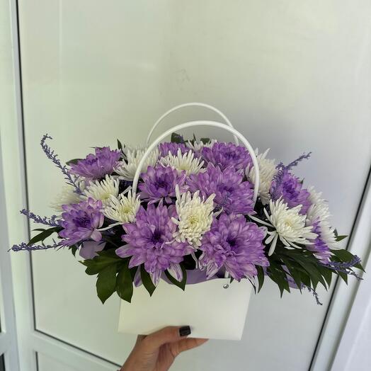 Цветы в коробке Лавандовые сны