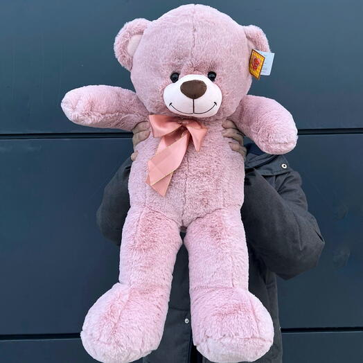 Мишка розовый