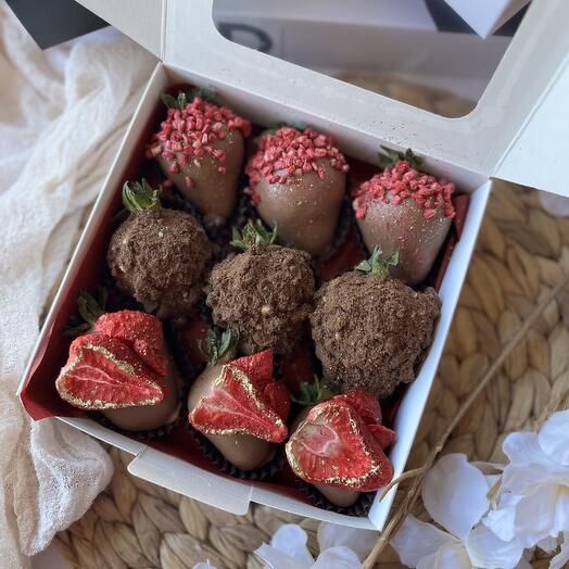 Клубника в шоколаде печенье 🍪