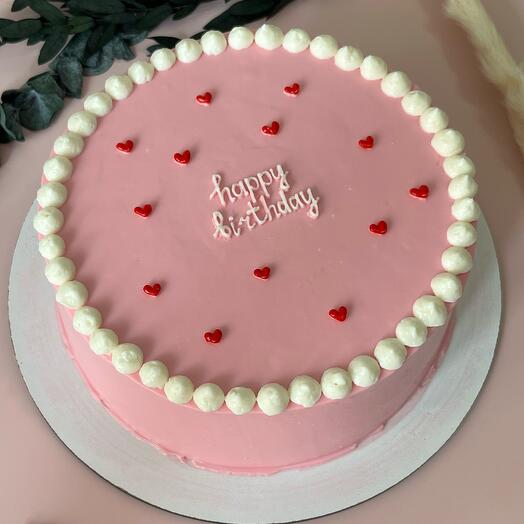Торт 1 кг на день рождения / торт happy birthday для мамы, девушки, жены, сестры, подруги - нежный торт именнинику
