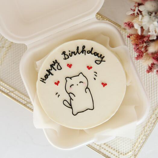 Бенто торт happy birthday Котик на день рождения любимой сестре подруге