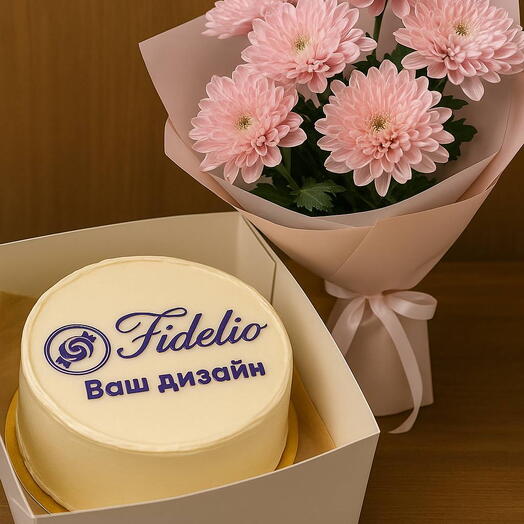 Бенто Тортик и Букетик Цветов