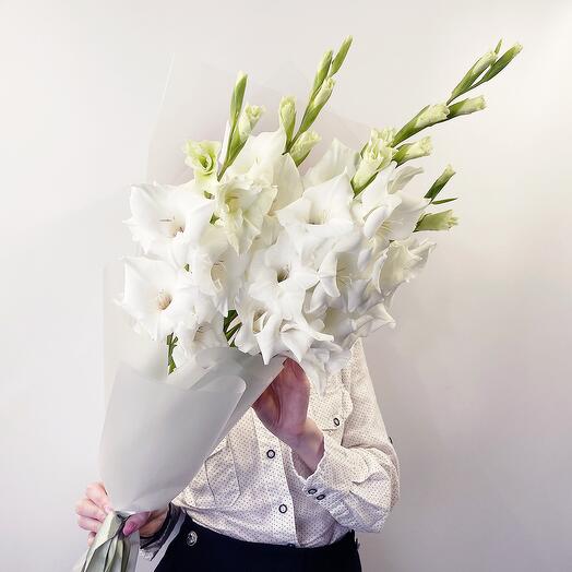 White gladioli