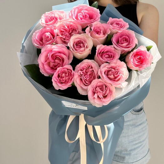 15 pink mandala roses