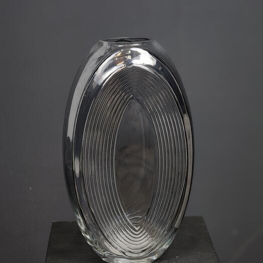 Ваза стеклянная серое