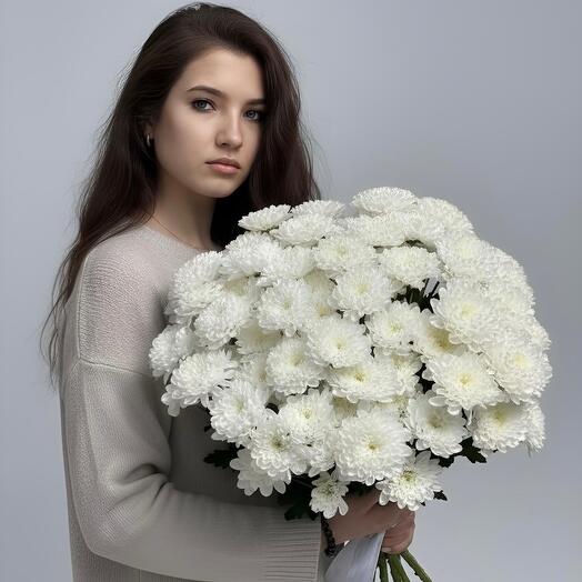 ОХАПКА из 15 хризантем
