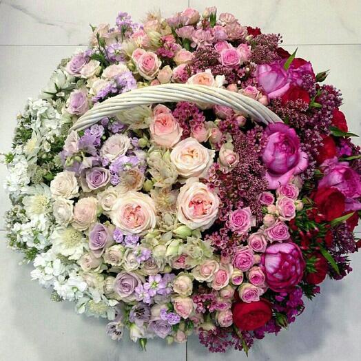 Корзина микс цветов🌺🌸