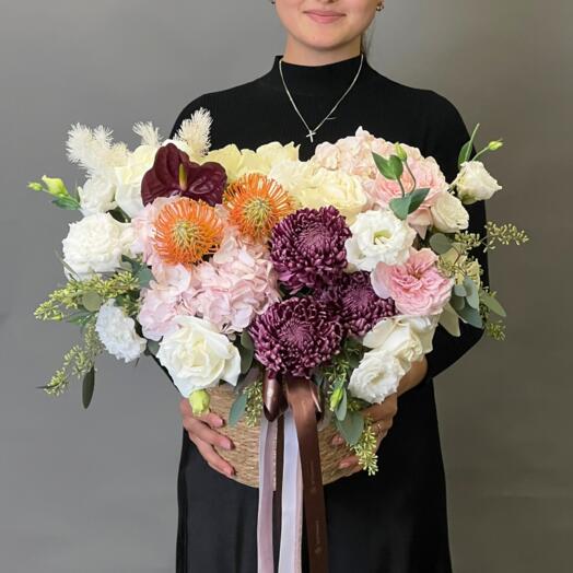 Цветы Букет Art Flowers Нежный закат осени