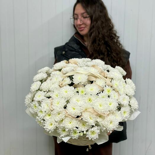Нежное облачко из хризантем