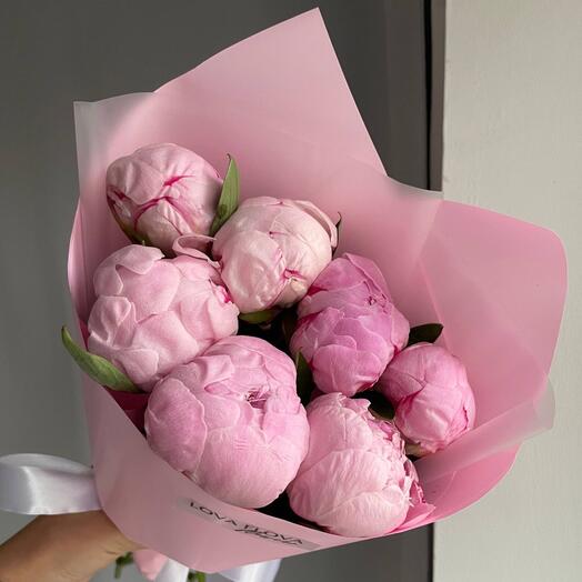 Пионы премиум розовые