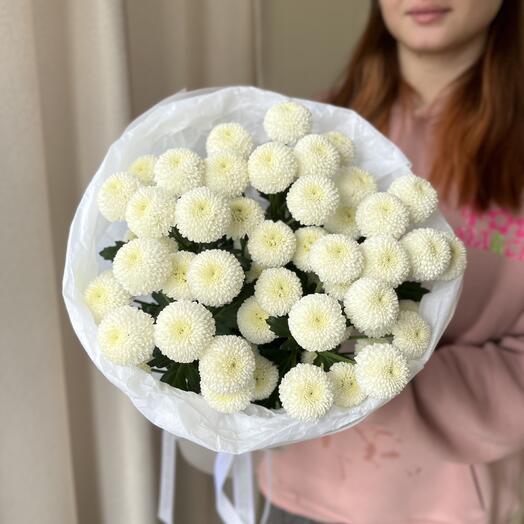 Букет «Очарование» из 5 кустовых хризантем 🤍