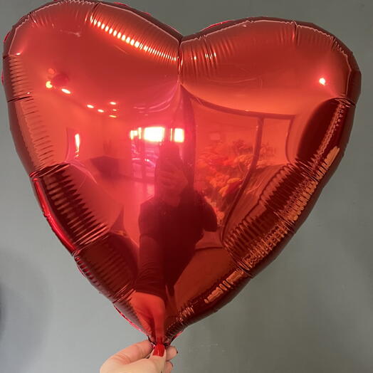 Шар фольгированный  Сердце  красное