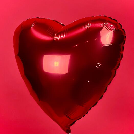 Шарик Сердце фольгированный, красный