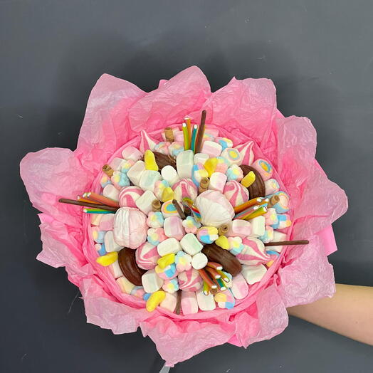 Букет из зефира и маршмеллоу