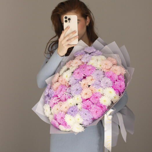 21 кустовая хризантема микс