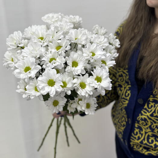 Букет из 7 кустовых ромашковых хризантем