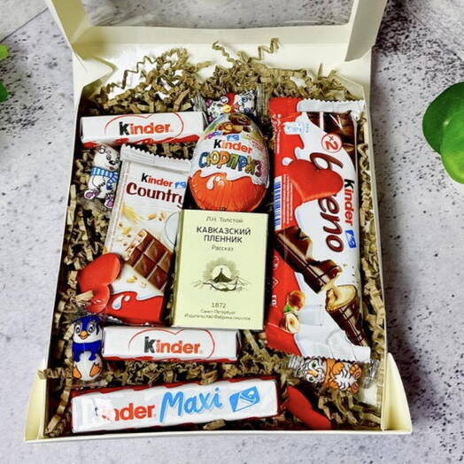 Набор Kinder с чаем-книга