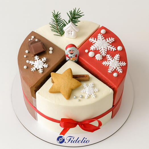 Бенто торт ассорти Новогодний бенто тортик торт new year медовик