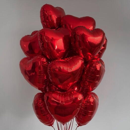Heart-shaped balloons set of 15 pcs