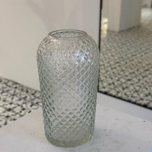 Ваза от цветочного дома «TIFFANY» ребристая (для букетов комплиментов)