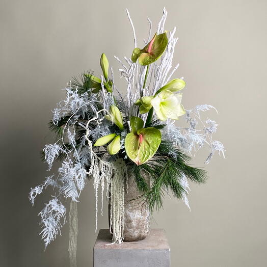 Composition in vase white