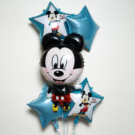 Mickey Mouse Star Happy Birthday Foil Balloon Set 7372