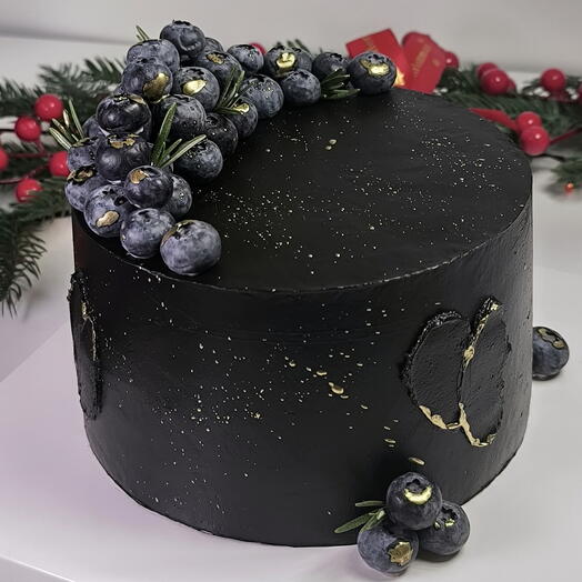 Мужской торт с голубикой / чёрный мужской торт / торт для мужа, парня
