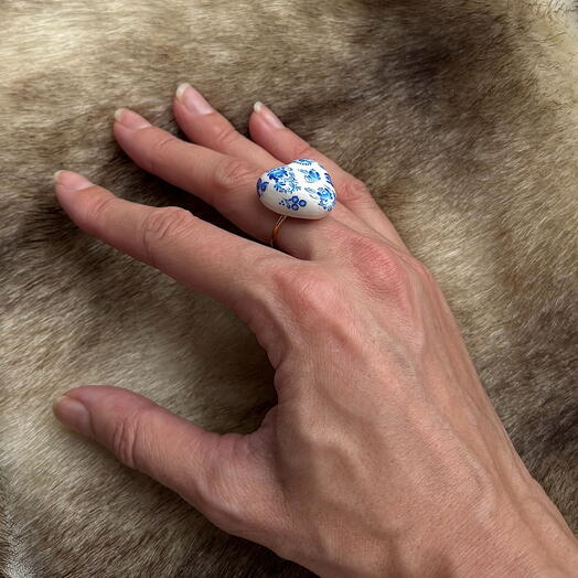 Кольцо Гжель