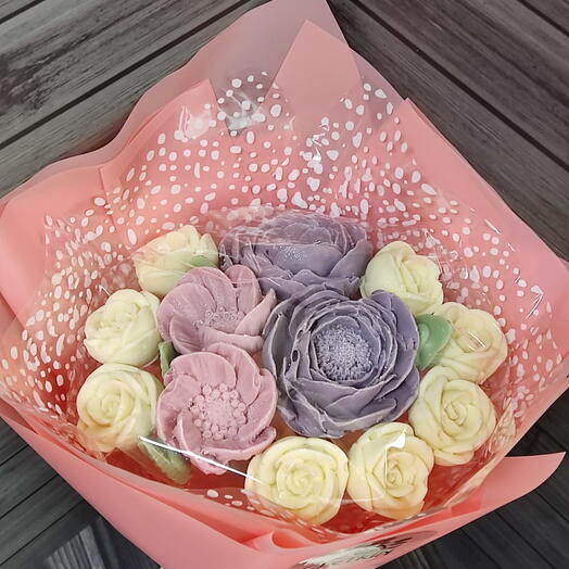 Букет шоколадных цветов, Снежок