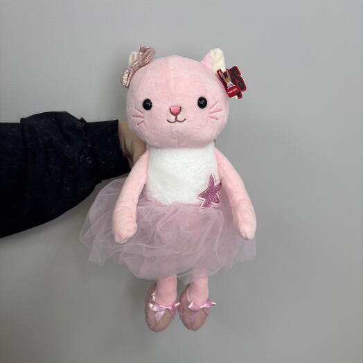Котик в юбочке розовый