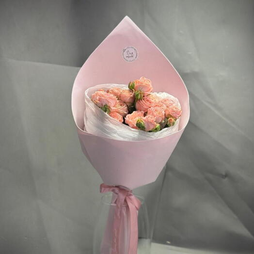 Кустовая роза🌸Букет с кустовой розой 💗Дофаминовый букет