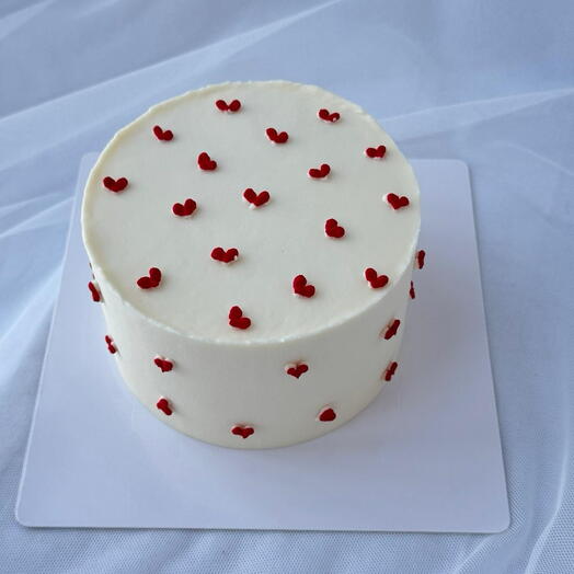 Торт с сердечками