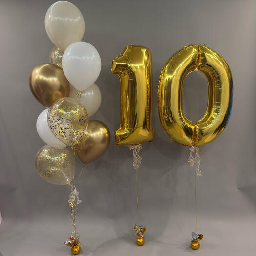 Композиция на день рождения, 10 лет