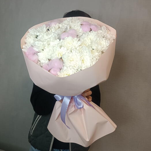 Пушистая хризантема и хлопок 💕