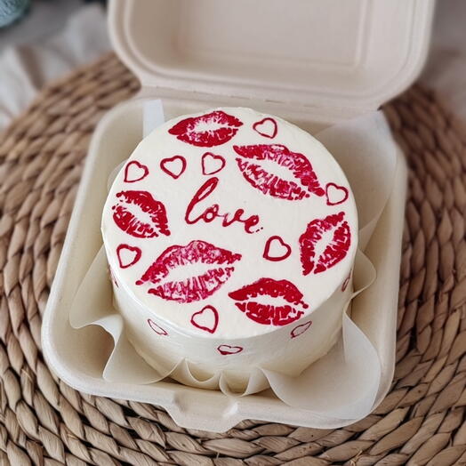 Бенто торт Love с поцелуями