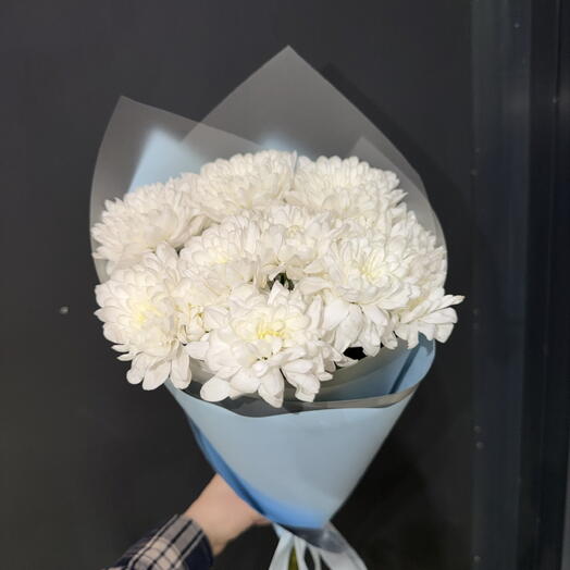 Голубой букет из хризантем🦋