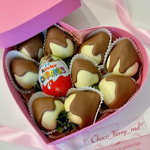 Клубника в шоколаде kinder сюрприз